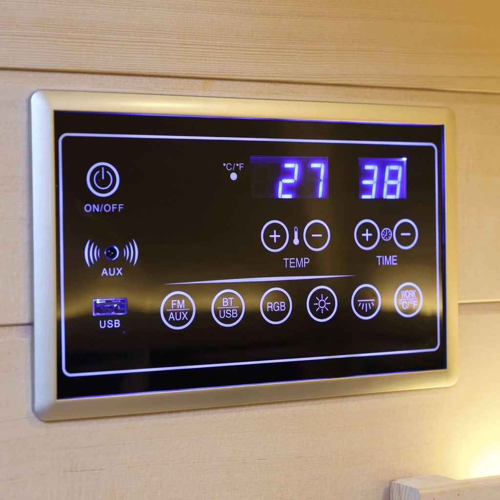 Ample-901PH 1-2 Person Far Infrared Sauna | Plus Size + App Remote | Value Offers
