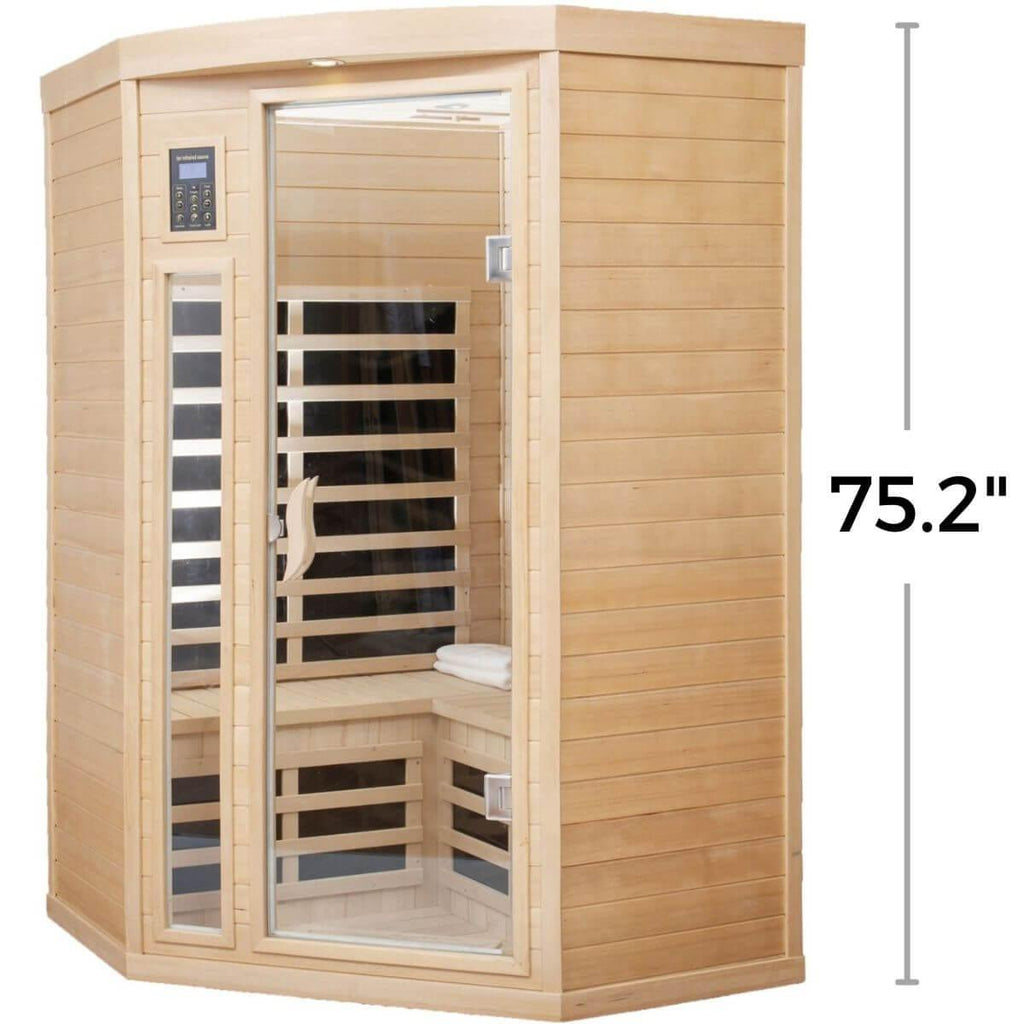 Maxwell-907BH Corner 2 Person Ultra-Low EMF Far Infrared Sauna