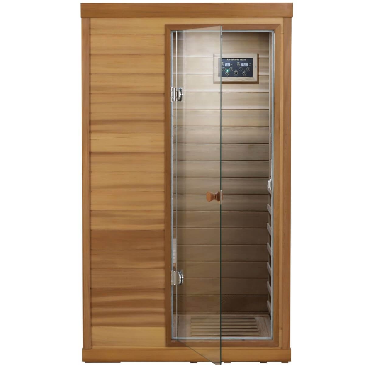Sublime-909MR 1 Person Side Door Far Infrared Sauna in Red Cedar | Limited Stock Remaining