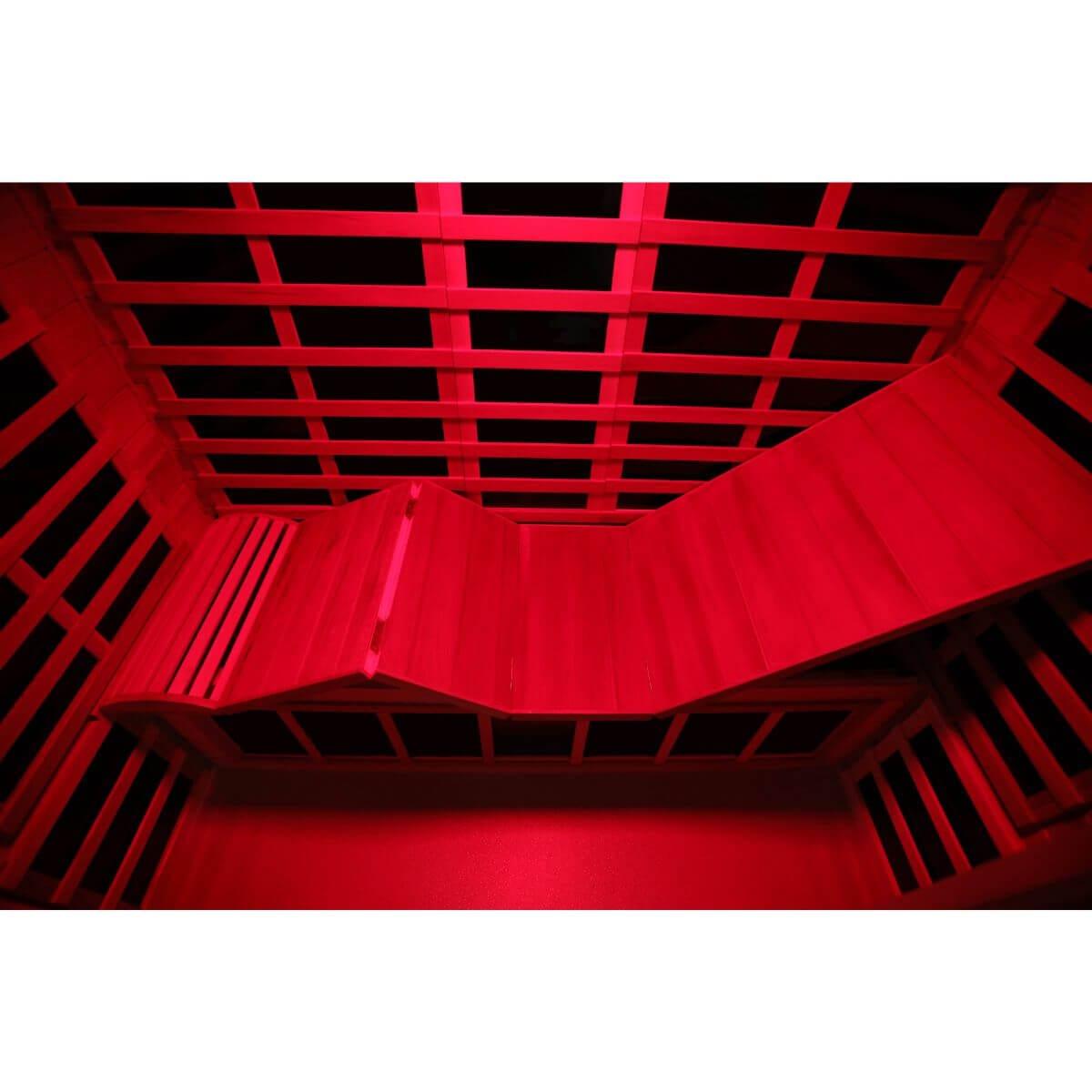 Versa-903VR/T 3 Person Outdoor Full Spectrum Ultra-Low EMF Infrared Sauna Reclining | Mahogany Hot Offer, Red Cedar Limited Stock
