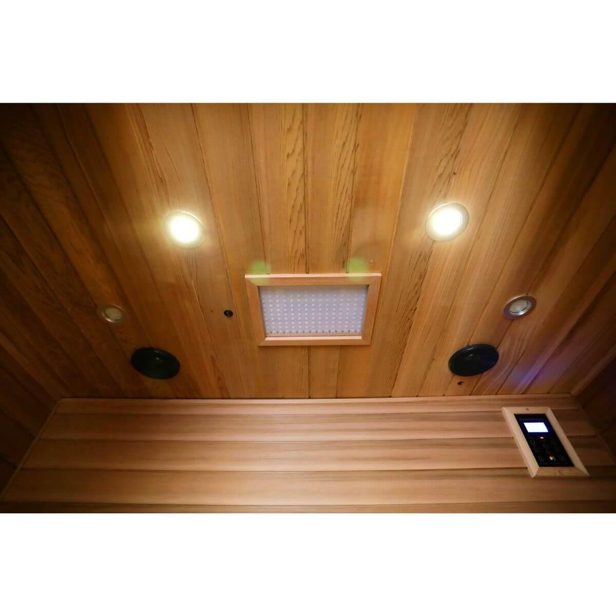 Versa-903VR/T 3 Person Outdoor Full Spectrum Ultra-Low EMF Infrared Sauna Reclining | Mahogany Hot Offer, Red Cedar Limited Stock