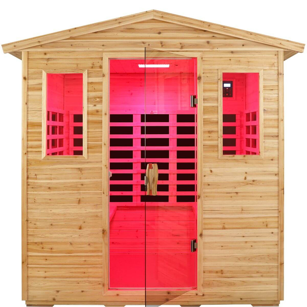 Versa-904VSP 4 Person Plus-size Outdoor Full Spectrum Infrared Sauna | Value Sale