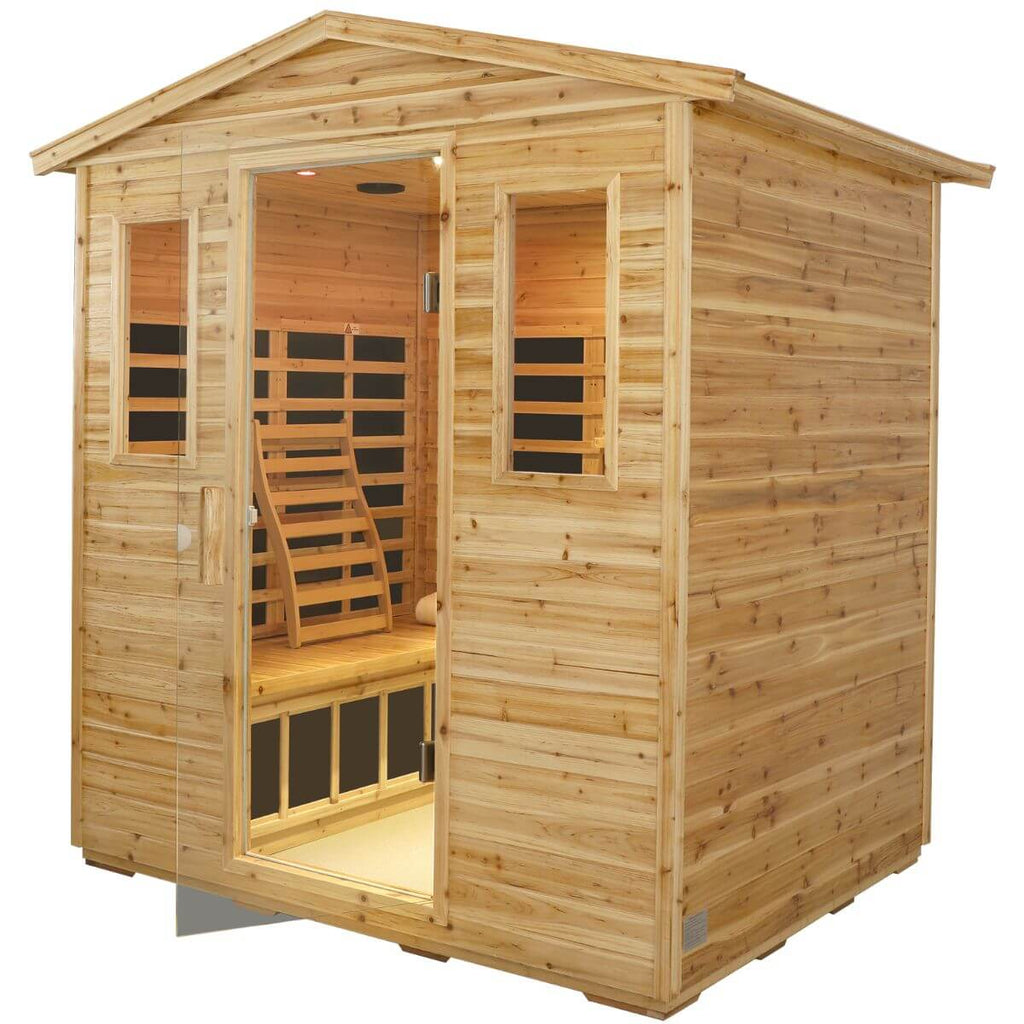 Versa-904VSP 4 Person Plus-size Outdoor Full Spectrum Infrared Sauna | Value Sale