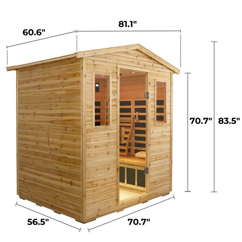Versa-904VSP 4 Person Plus-size Outdoor Full Spectrum Infrared Sauna | Value Sale